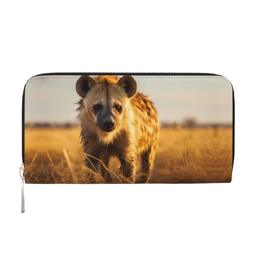 WZYCWB Lonely Hyena Printed zippered wallet perfect for travel, business, and everyday wear.Holds cell phones and cash von WZYCWB