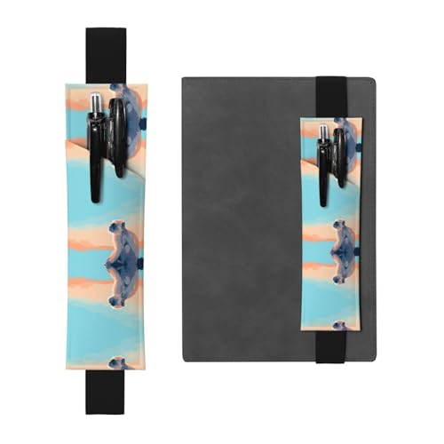 WZYCWB Lonely Monkey bedruckter großer PVC-Stifthalter + kreatives Tagebuch-Stifttaschen-Set mit Gummiband, Anti-Rutsch-Design von WZYCWB