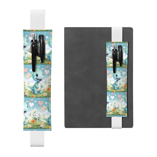 WZYCWB Love Dinosaur Diary Federmäppchen, PVC-Stifthalter und Stifthalter mit Gummibändern und Lesezeichen sind die beste Geschenkwahl. von WZYCWB