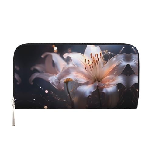 WZYCWB Magic Heavy Lilies Printed zippered wallet perfect for travel, business, and everyday wear.Holds cell phones and cash von WZYCWB