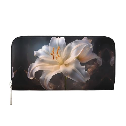 WZYCWB Magic Lily bedruckte Geldbörse mit Reißverschluss, perfekt für Reisen, Business, und Alltag. Hält Handys und Bargeld. von WZYCWB
