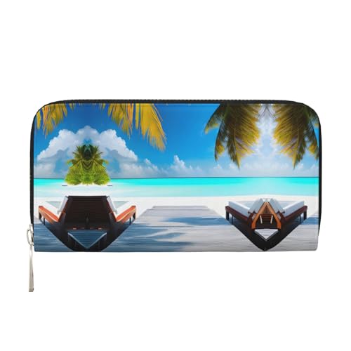 WZYCWB Maldives Holidays bedruckte Geldbörse mit Reißverschluss, perfekt für Reisen, Business und den Alltag. Hält Handys und Bargeld. von WZYCWB