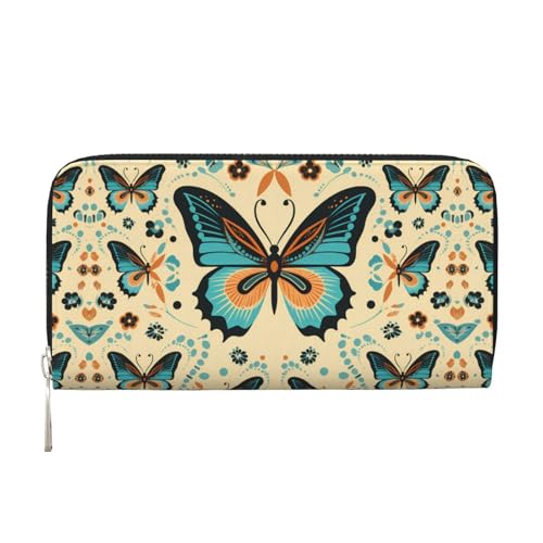 WZYCWB Mass Dance of Butterflies Printed zippered wallet perfect for travel, business, and everyday wear Holds cell phones and cash. von WZYCWB