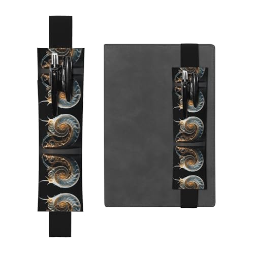 WZYCWB Mechanische Schale bedruckt große Kapazität PVC Stifthalter + kreatives Tagebuch Stifttasche Set mit Gummiband Anti-Rutsch-Design von WZYCWB