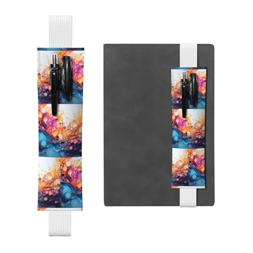 WZYCWB Mehrfarbige Marmoriertagebuch-Federmäppchen, PVC-Stifthalter und Stifthalter mit Gummibändern und Lesezeichen sind die beste Geschenkidee. von WZYCWB