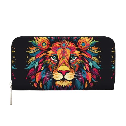 WZYCWB Mighty Lion Printed zippered wallet perfect for travel, business, and everyday wear.Holds cell phones and cash. von WZYCWB