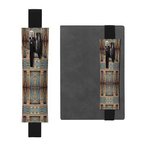 WZYCWB Miraculous Frescoes bedruckter großer PVC-Stifthalter + kreatives Tagebuch-Stifttaschen-Set mit Gummiband, Anti-Rutsch-Design von WZYCWB