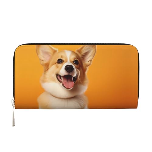 WZYCWB Mischievous Corgi Printed zippered wallet perfect for travel, business, and everyday wear.Holds cell phones and cash. von WZYCWB