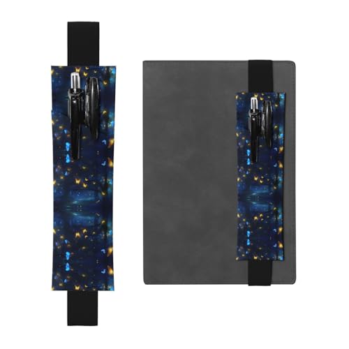 WZYCWB Nachtbedruckter großer PVC-Stifthalter + kreatives Tagebuch-Stifttaschen-Set mit Gummiband, Anti-Rutsch-Design von WZYCWB