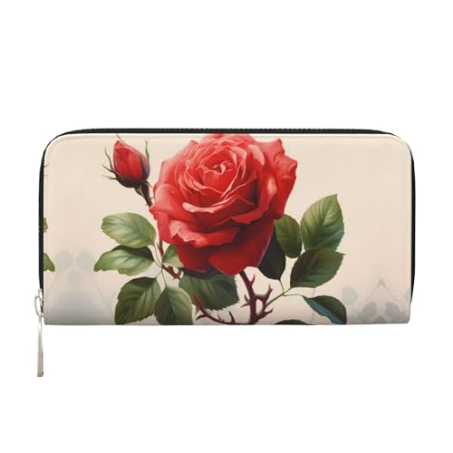 WZYCWB Nice Roses bedruckte Geldbörse mit Reißverschluss, perfekt für Reisen, Business und den Alltag. Hält Handys und Bargeld. von WZYCWB