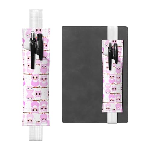 WZYCWB Niedliche Eule Tagebuch Federmäppchen, PVC-Stifthalter und Stifthalter mit elastischen Bändern und Lesezeichen sind die beste Geschenkidee. von WZYCWB