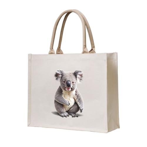 WZYCWB Niedliche dreidimensionale Canvas-Tragetasche mit Koala-Druck, geeignet für Reisen, Arbeit, Fitness, Camping und Strand WZYCWB Niedliche dreidimensionale Canvas-Tragetasche mit Koala-Druck, geeignet für Reisen, Arbeit, Fitness, Camping und Strand von WZYCWB