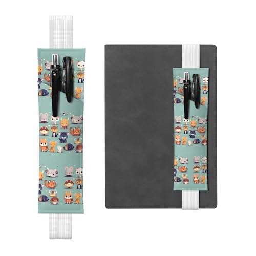 WZYCWB Niedliche kleine Tier-Tagebuch-Federmäppchen, PVC-Stifthalter und Stifthalter mit Gummibändern und Lesezeichen sind die beste Geschenkidee. von WZYCWB