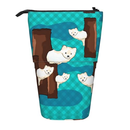 WZYCWB Niedlicher kleiner Waschbär bedruckter einziehbarer Stifthalter für Wohnheim oder Büro. von WZYCWB