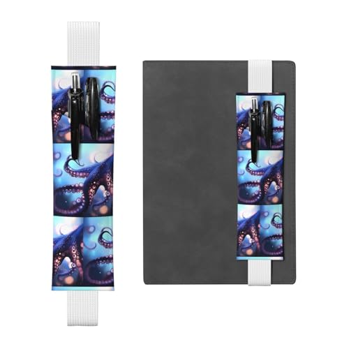 WZYCWB Octopuses Diary Federmäppchen, PVC-Stifthalter und Stifthalter mit Gummibändern und Lesezeichen sind die beste Geschenkwahl. von WZYCWB