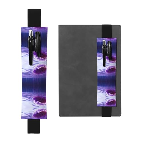 WZYCWB Ozeanquallen bedruckter großer Kapazität PVC-Stifthalter + kreatives Tagebuch Stiftetasche Set mit Gummiband Anti-Rutsch-Design von WZYCWB
