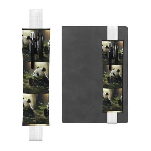 WZYCWB Panda Diary Federmäppchen, PVC-Stifthalter und Stifthalter mit elastischen Bändern und Lesezeichen sind die beste Geschenkidee. Weiß, Einheitsgröße, weiß, Einheitsgröße von WZYCWB