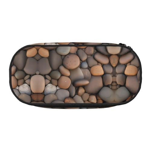 WZYCWB Pebbles in The Beach Federmäppchen mit großer Kapazität – Multifunktionale Aufbewahrungsbox, tragbare und langlebige Bleistifttasche für Büro- und Schulbedarf, Schwarz , Einheitsgröße von WZYCWB