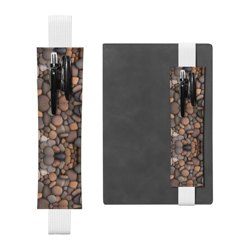 WZYCWB Pebbles in the Beach Diary Federmäppchen, PVC-Stifthalter und Stifthalter mit Gummibändern und Lesezeichen sind die beste Geschenkwahl. von WZYCWB