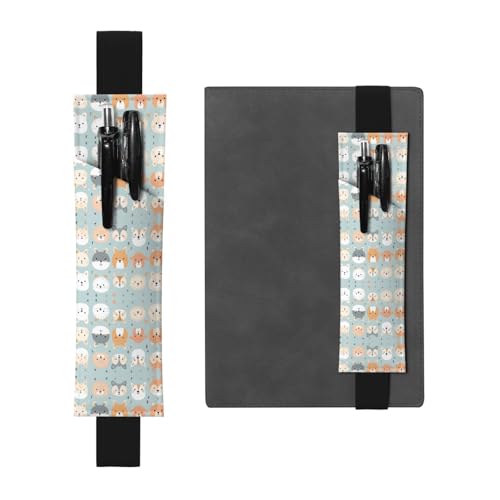 WZYCWB Pictorial Avatar bedruckter großer PVC-Stifthalter + kreatives Tagebuch-Stifttaschen-Set mit Gummiband, Anti-Rutsch-Design von WZYCWB