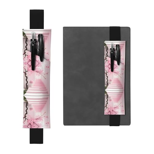 WZYCWB Pink Cherry Blossom Staircase Printed Large Capacity PVC Pen Holder + Creative Diary Pen Bag Set with Elastic Band Anti-Rutsch-Design WZYCWB Pink Cherry Blossom Staircase Printed Large Capacity PVC Pen Holder + Creative Diary Pen Bag Set with Elastic Band Anti-Rutsch-Design von WZYCWB