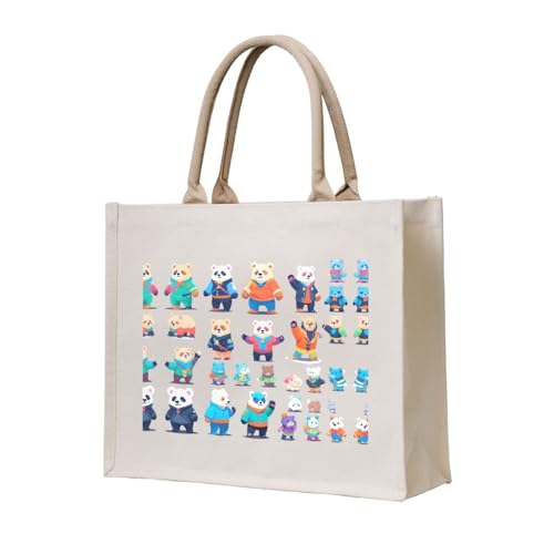 WZYCWB Pixel Bear Riot bedruckte dreidimensionale Canvas-Tragetasche, geeignet für Reisen, Arbeit, Fitness, Camping und Strandtrage WZYCWB Pixel Bear Riot bedruckte dreidimensionale Canvas-Tragetasche, geeignet für Reisen, Arbeit, Fitness, Camping und Strandtrage von WZYCWB