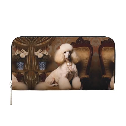 WZYCWB Pudel-bedruckte Geldbörse mit Reißverschluss, perfekt für Reisen, Business und den Alltag. Hält Handys und Bargeld. von WZYCWB