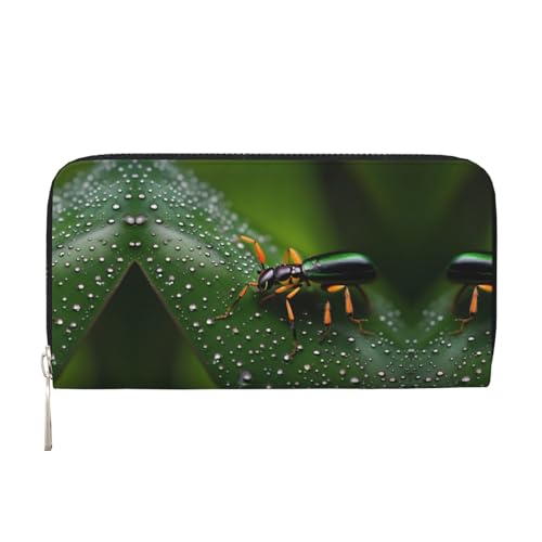 WZYCWB Rainbows Insects Printed zippered wallet perfect for travel, business, and everyday wear.Holds cell phones and cash von WZYCWB