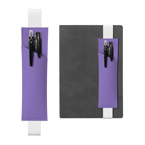WZYCWB Reichhaltige violette Tagebuch-Federmäppchen, PVC-Stifthalter und Stifthalter mit Gummibändern und Lesezeichen sind die beste Geschenkidee. von WZYCWB