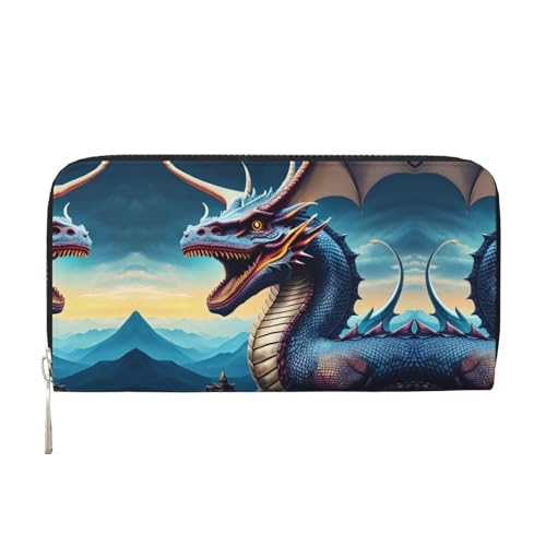 WZYCWB Roaring Dragon Printed zippered wallet perfect for travel, business, and everyday wear.Holds cell phones and cash. von WZYCWB