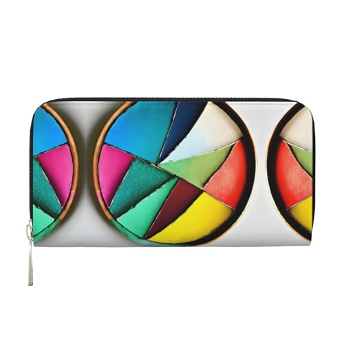 WZYCWB Runde Palette Bedruckte Geldbörse mit Reißverschluss, perfekt für Reisen, Business und Alltag. Hält Handys und Bargeld. von WZYCWB