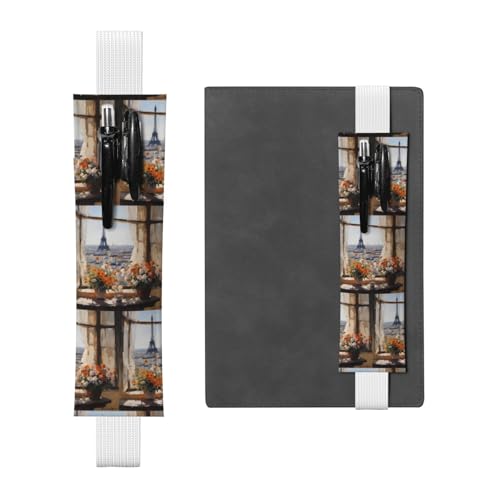WZYCWB Schöne Pylone in the Distance Diary Federmäppchen, PVC-Stifthalter und Stifthalter mit Gummibändern und Lesezeichen sind die beste Geschenkidee, Weiß, Einheitsgröße, weiß, Einheitsgröße von WZYCWB