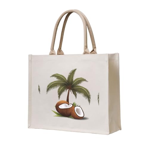 WZYCWB Schöne bedruckte dreidimensionale Canvas-Tragetasche mit Kokosnussbäumen, geeignet für Reisen, Arbeit, Fitness, Camping und Strand WZYCWB Schöne bedruckte dreidimensionale Canvas-Tragetasche mit Kokosnussbäumen, geeignet für Reisen, Arbeit, Fitness, Camping und Strand von WZYCWB