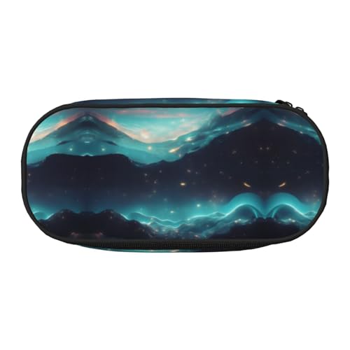 WZYCWB Science Fiction Stars Federmäppchen mit großer Kapazität – Multifunktionale Aufbewahrungsbox, tragbare und langlebige Bleistifttasche für Büro- und Schulbedarf, Schwarz , Einheitsgröße von WZYCWB