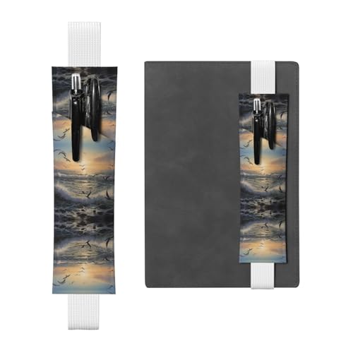 WZYCWB Sea and seagulls Diary pencil pouches, PVC pen holders and pen holders with elastic bands, and bookmarks are the best gift choices. von WZYCWB