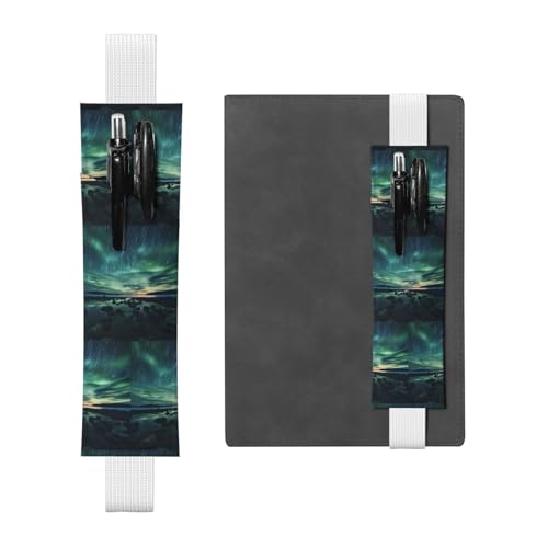 WZYCWB Sea under the Aurora Borealis Diary Federmäppchen, PVC-Stifthalter und Stifthalter mit Gummibändern und Lesezeichen sind die beste Geschenkwahl. von WZYCWB