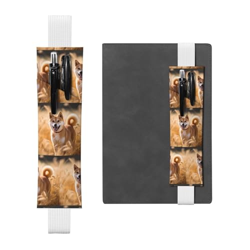WZYCWB Shiba Inu Diary Federmäppchen, PVC-Stifthalter und Stifthalter mit Gummibändern und Lesezeichen sind die beste Geschenkwahl. von WZYCWB