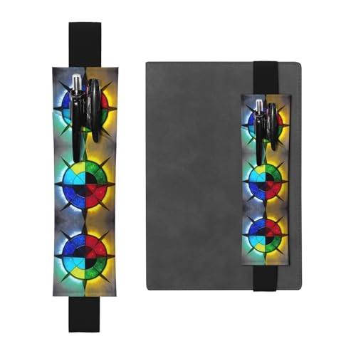 WZYCWB Shine in All Directions Bedruckter großer Kapazität PVC-Stifthalter + kreatives Tagebuch Stiftetasche Set mit Gummiband Anti-Rutsch-Design von WZYCWB