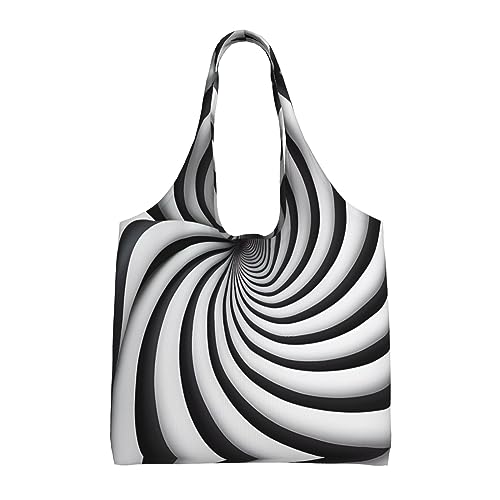 WZYCWB Spirale optische Täuschung, bedruckte einzelne Schultertasche, modische Alltagstasche, geeignet für den täglichen Gebrauch auf Reisen und zum Einkaufen von WZYCWB