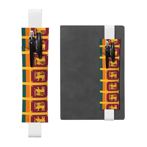 WZYCWB Sri Lanka Flag Diary Federmäppchen, PVC-Stifthalter und Stifthalter mit Gummibändern und Lesezeichen sind die beste Geschenkidee. von WZYCWB
