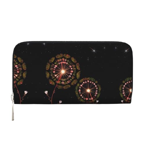 WZYCWB Starry Dandelion Printed zippered wallet perfect for travel, business, and everyday wear.Holds cell phones and cash. von WZYCWB