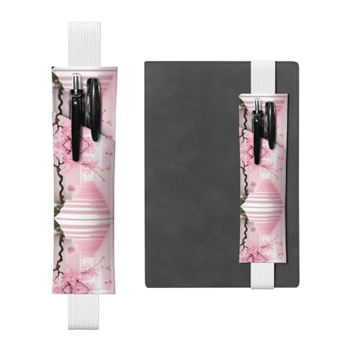 WZYCWB Stiftehalter aus Leder, Motiv: rosa Kirschblüten, Treppenhaus, Lesezeichen, verstellbarer Stifthalter, perfekt für Schulanfang, Weihnachtsgeschenke WZYCWB Stiftehalter aus Leder, Motiv: rosa Kirschblüten, Treppenhaus, Lesezeichen, verstellbarer Stifthalter, perfekt für Schulanfang, Weihnachtsgeschenke von WZYCWB