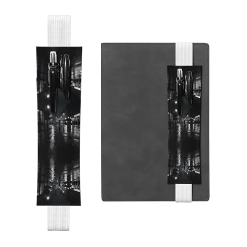 WZYCWB Straßenszene-Nachttagebuch, Federmäppchen, PVC-Stifthalter und Stifthalter mit Gummibändern und Lesezeichen sind die beste Geschenkidee. von WZYCWB