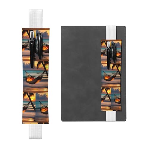 WZYCWB Sunset beach hammock Diary pencil pouches, PVC pen holders and pen holders with elastic bands, and bookmarks are the best gift choices. von WZYCWB