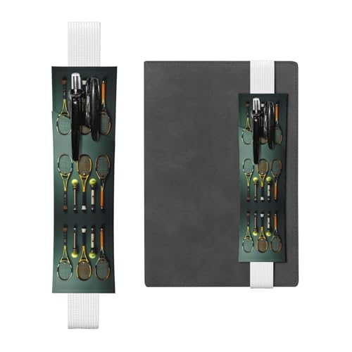 WZYCWB Tennisbälle und Schläger Tagebuch Federmäppchen, PVC-Stifthalter und Stifthalter mit Gummibändern und Lesezeichen sind die beste Geschenkidee. von WZYCWB