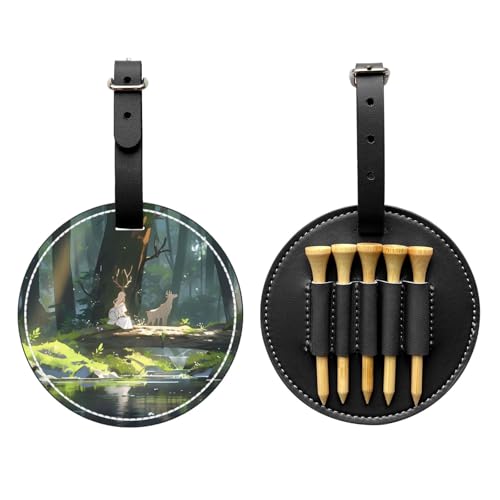 WZYCWB The Girl by The River Aufbewahrungstasche für Golftee, tragbar, mit Schnalle zum Aufhängen von WZYCWB