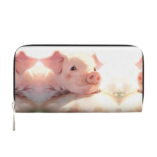 WZYCWB The pigs are looking.Printed zippered wallet perfect for travel, business, and everyday wear.Holds cell phones and cash. von WZYCWB