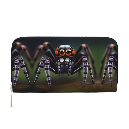 WZYCWB Tropische Regenwald-Spinnen, bedruckte Geldbörse mit Reißverschluss, perfekt für Reisen, Business, und Alltag. Hält Handys und Bargeld. von WZYCWB