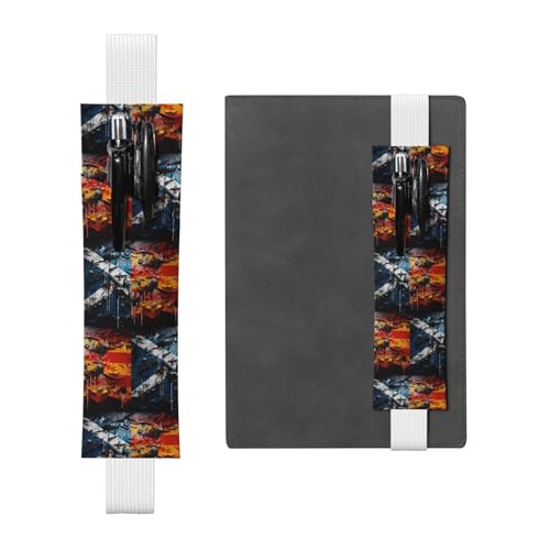 WZYCWB Verschiedene Graffiti-Tagebuch-Federmäppchen, PVC-Stifthalter und Stifthalter mit Gummibändern und Lesezeichen sind die beste Geschenkwahl. von WZYCWB