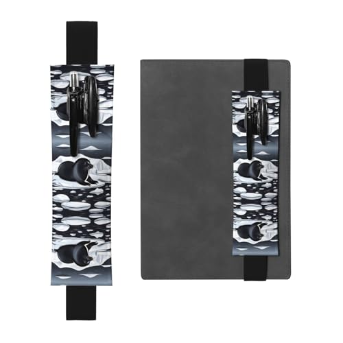 WZYCWB Versiegelt auf Eis, bedruckter großer PVC-Stifthalter + kreatives Tagebuch-Stifttaschen-Set mit Gummiband, Anti-Rutsch-Design von WZYCWB